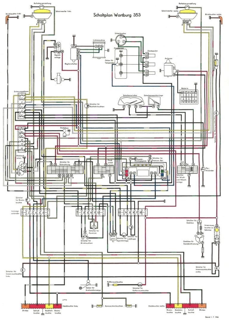 Schaltplan für Wartburg 353 - Thomas' IFA Garage
